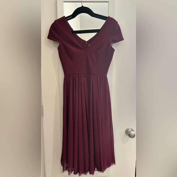 Dress the Population Corey Chiffon Fit & Flare Cocktail Dress - Picture 2 of 5